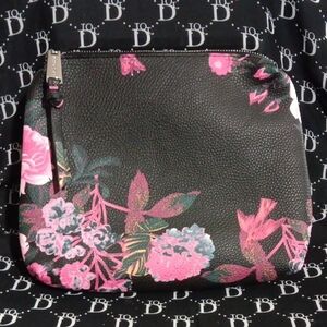 Steve Madden Black and Pink Floral Bag
